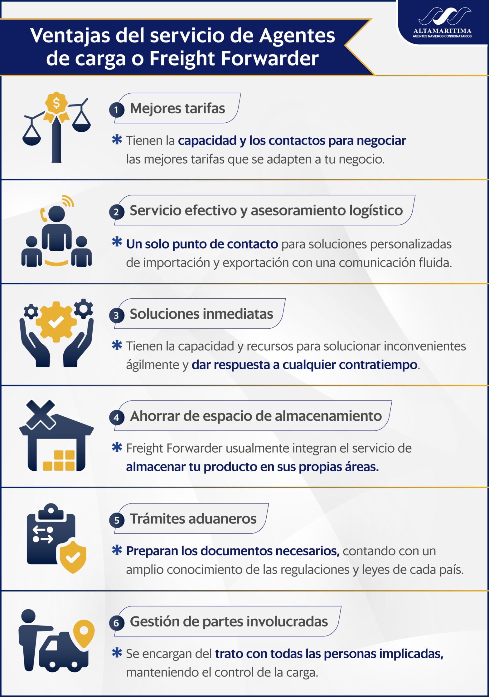 6 Ventajas De Contratar Un Freight Forwarder Infografía Altamaritima 8768